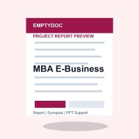 MBA E-Business project report preview for EmptyDoc students