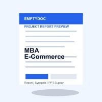 MBA E-Commerce project report preview for EmptyDoc students