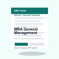 MBA General Management project report preview for EmptyDoc students