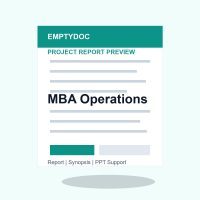 MBA Operations project report preview for EmptyDoc students