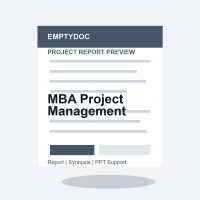 MBA Project Management project report preview for EmptyDoc students