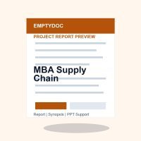 MBA Supply Chain project report preview for EmptyDoc students